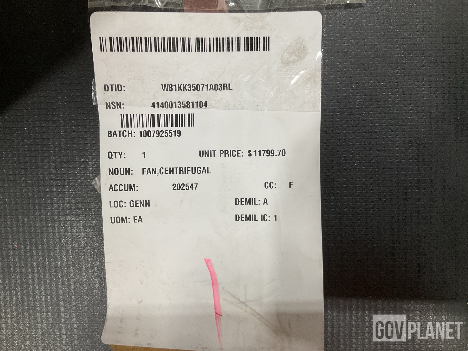 Dynamic Air Engineering C060-690 Centrifugal Fan