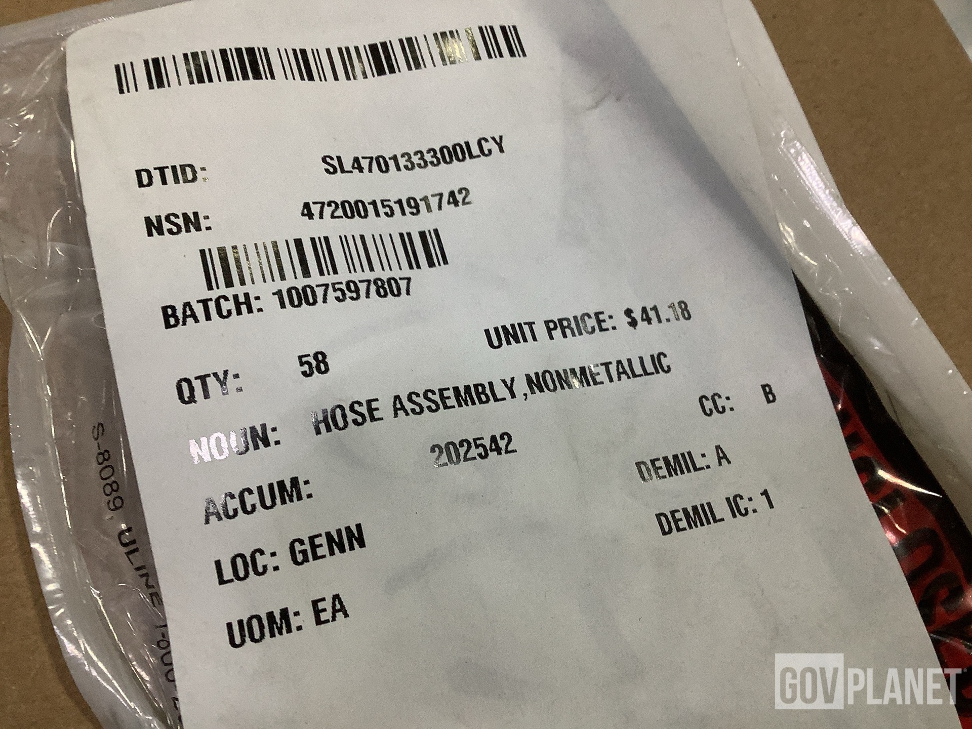 (58) Oshkosh 3354566 Non-Metallic Hose Assemblies