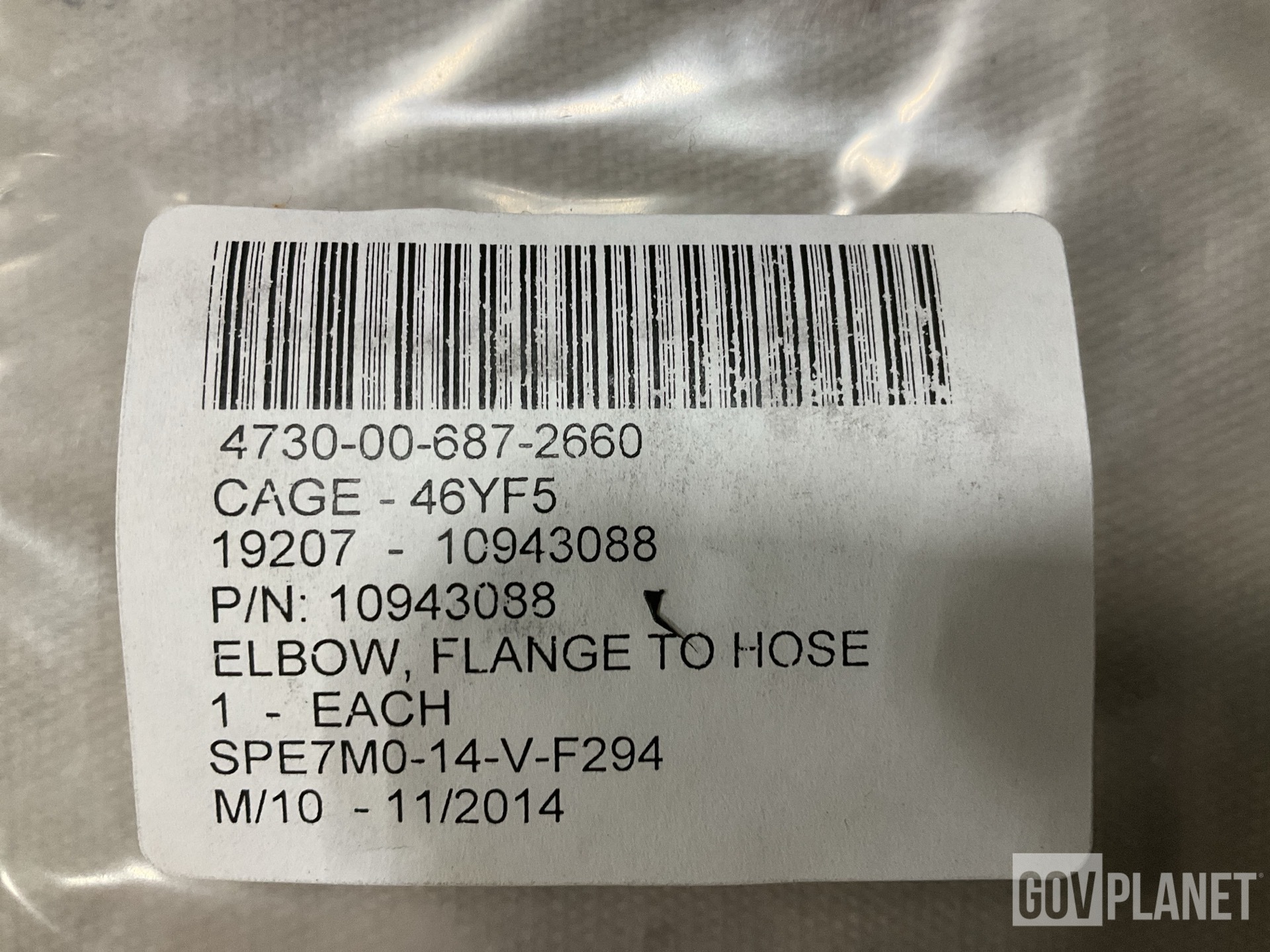 (20) 10943088 Flange to Hose Elbows