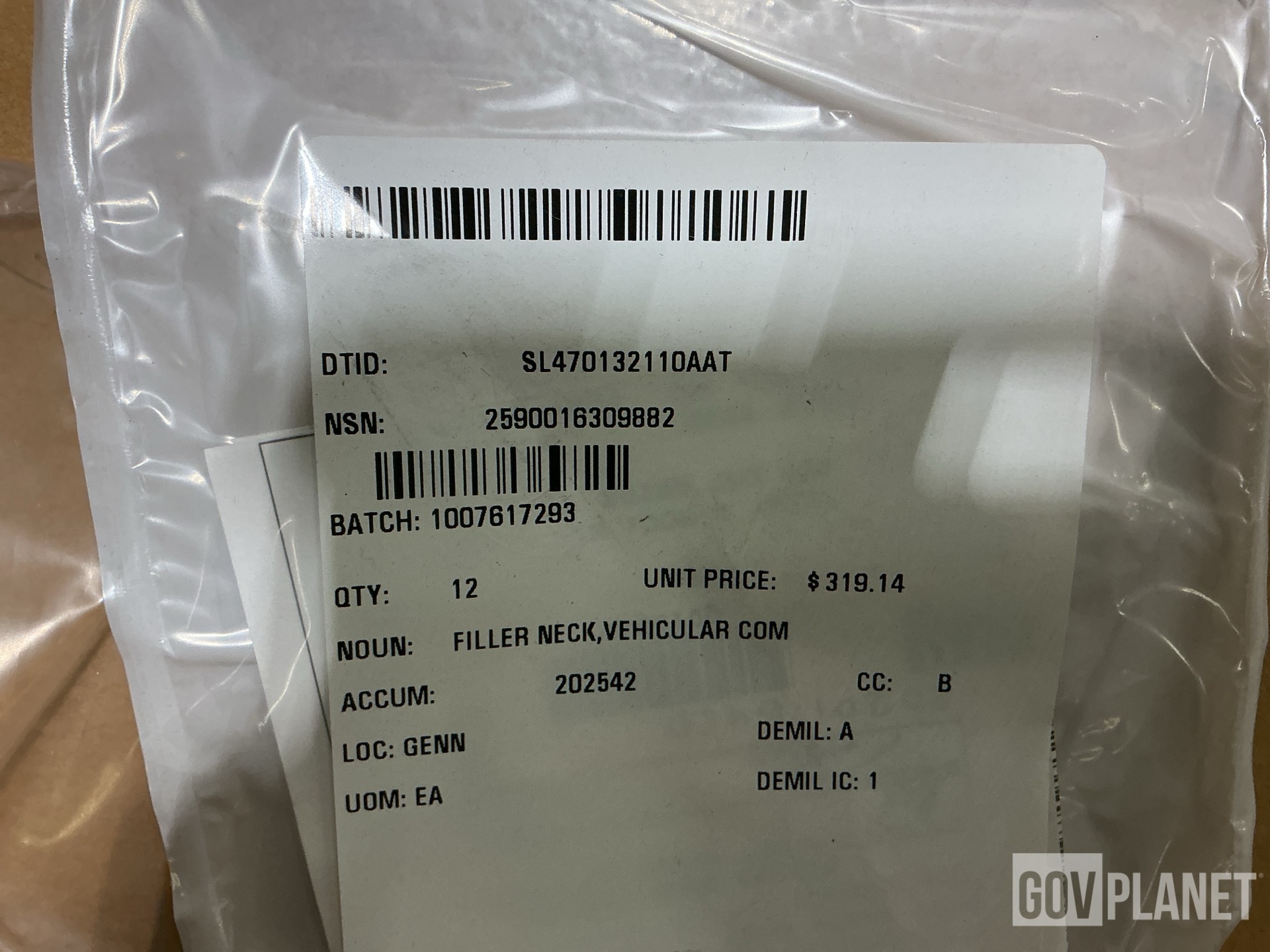 (12) Afcon 04-21793 Vehicular Filler Necks