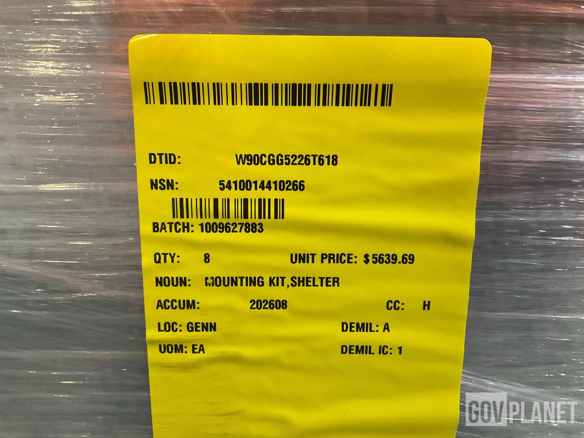 (8) Smyth County Machine & Welding 60623402B03 HMMWV Shelter Mounting Kits
