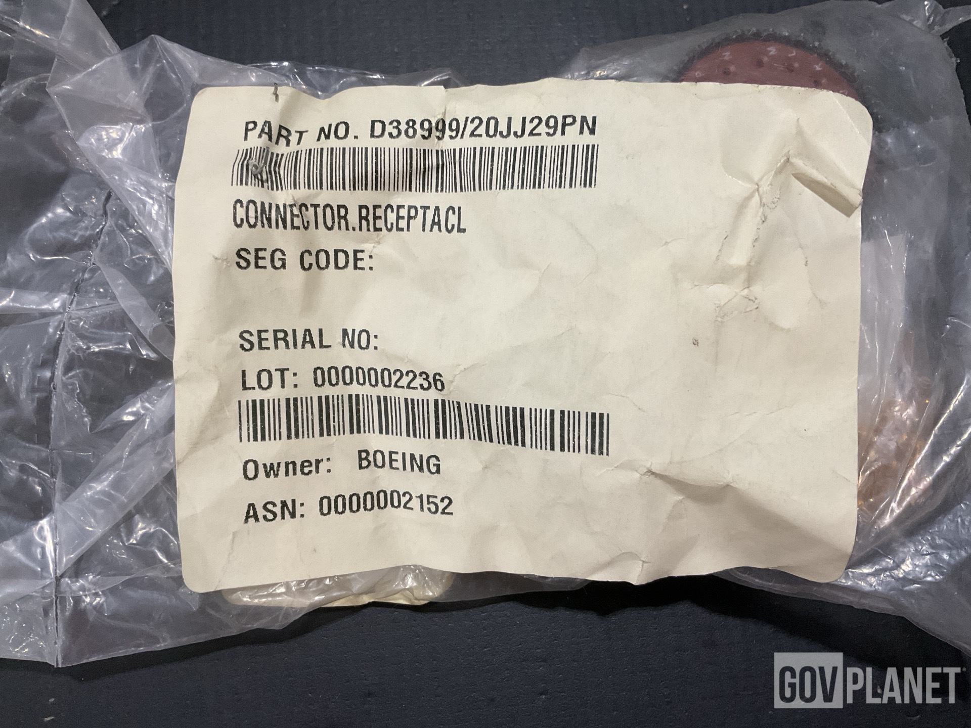 (38) Deutsch D38999/20JJ29PN Receptacle Connectors