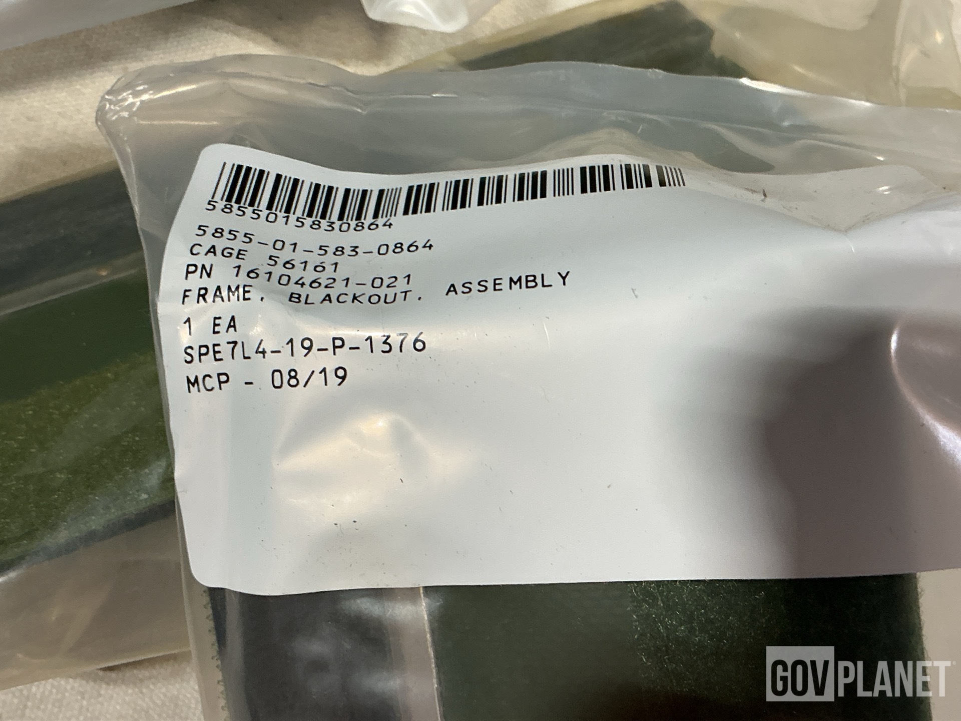 (70) General Dynamics 16104621-021 Frame Blackout Assemblies