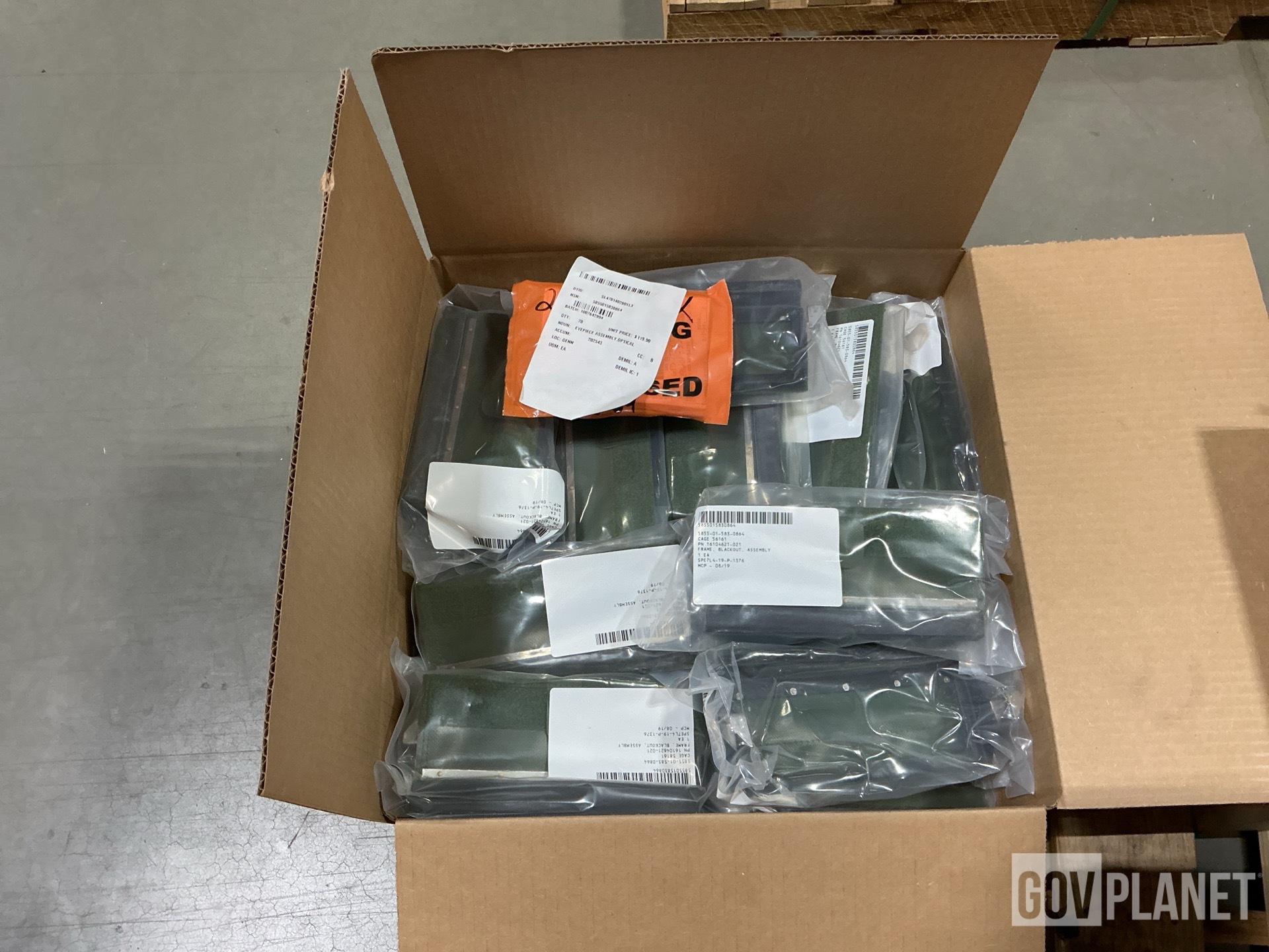 (70) General Dynamics 16104621-021 Frame Blackout Assemblies