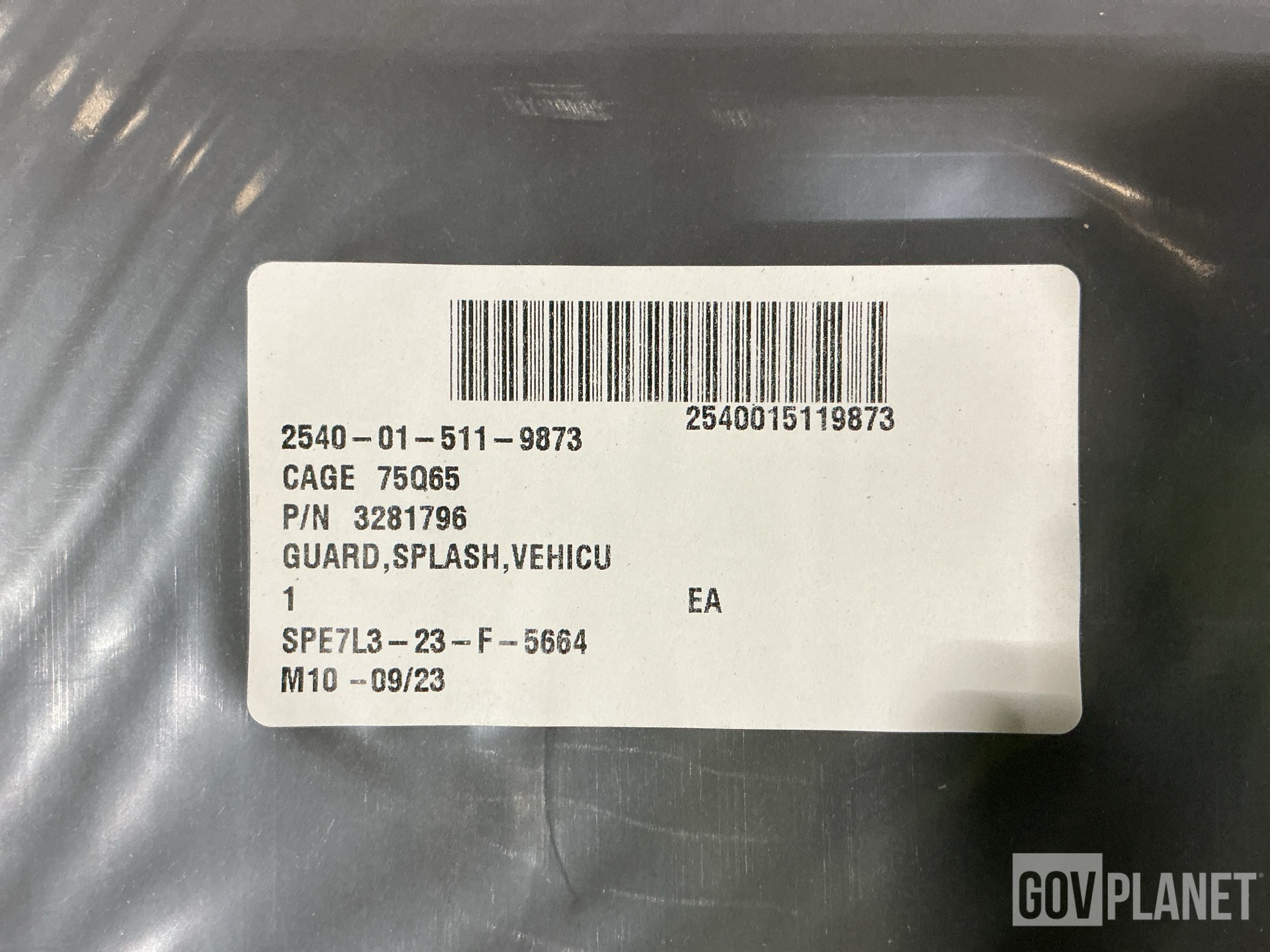 (25) Oshkosh Defense 3281796 Vehicular Splash Guards