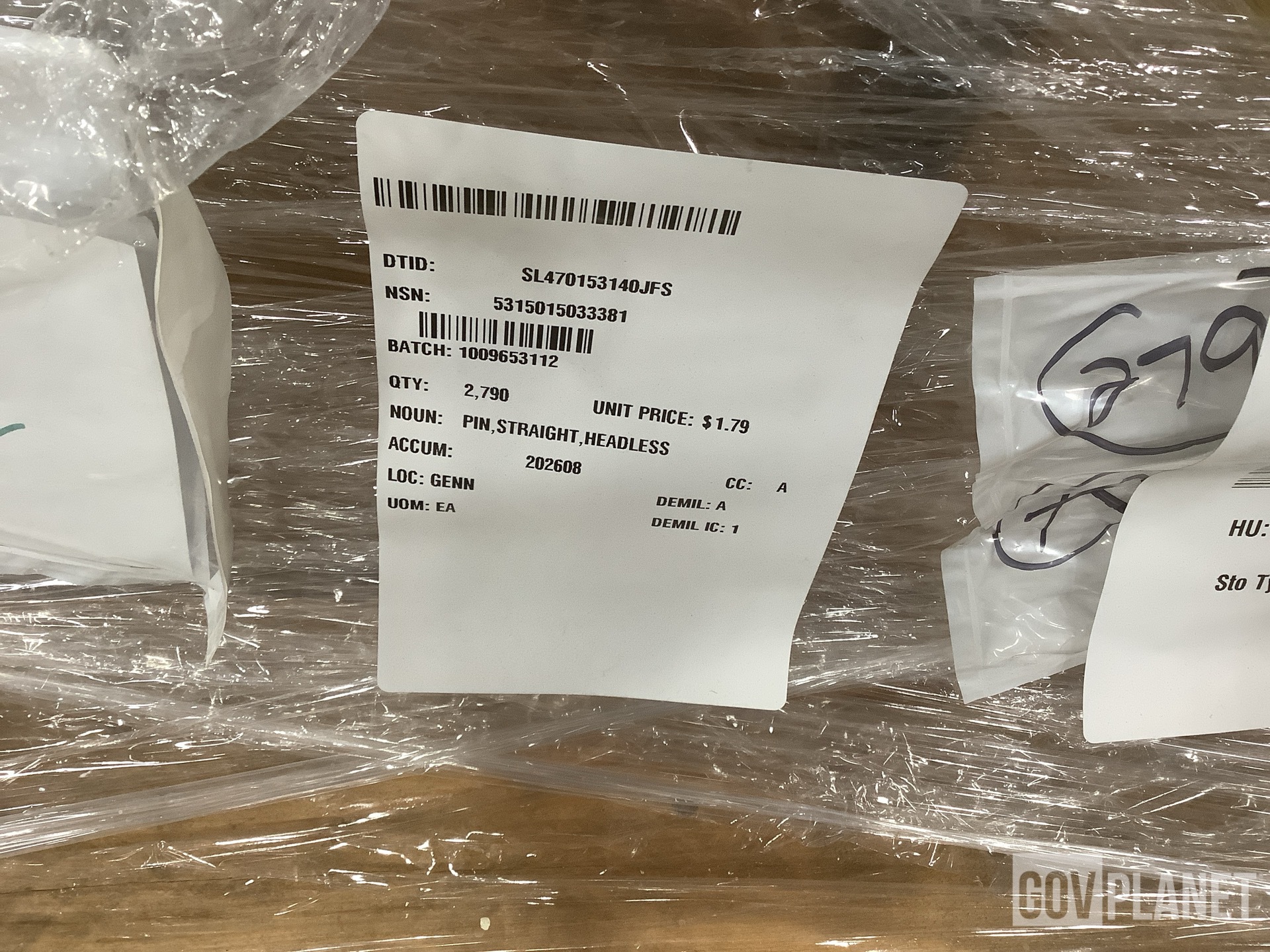 (2,790) Daimler 29501299 Headless Straight Pins