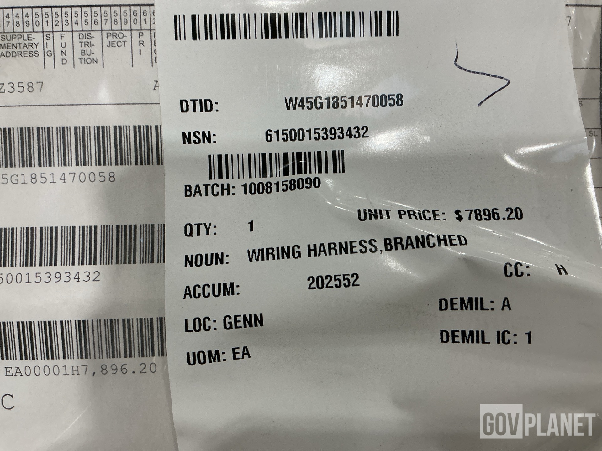 Oshkosh 3585330 Branched Wiring Harness
