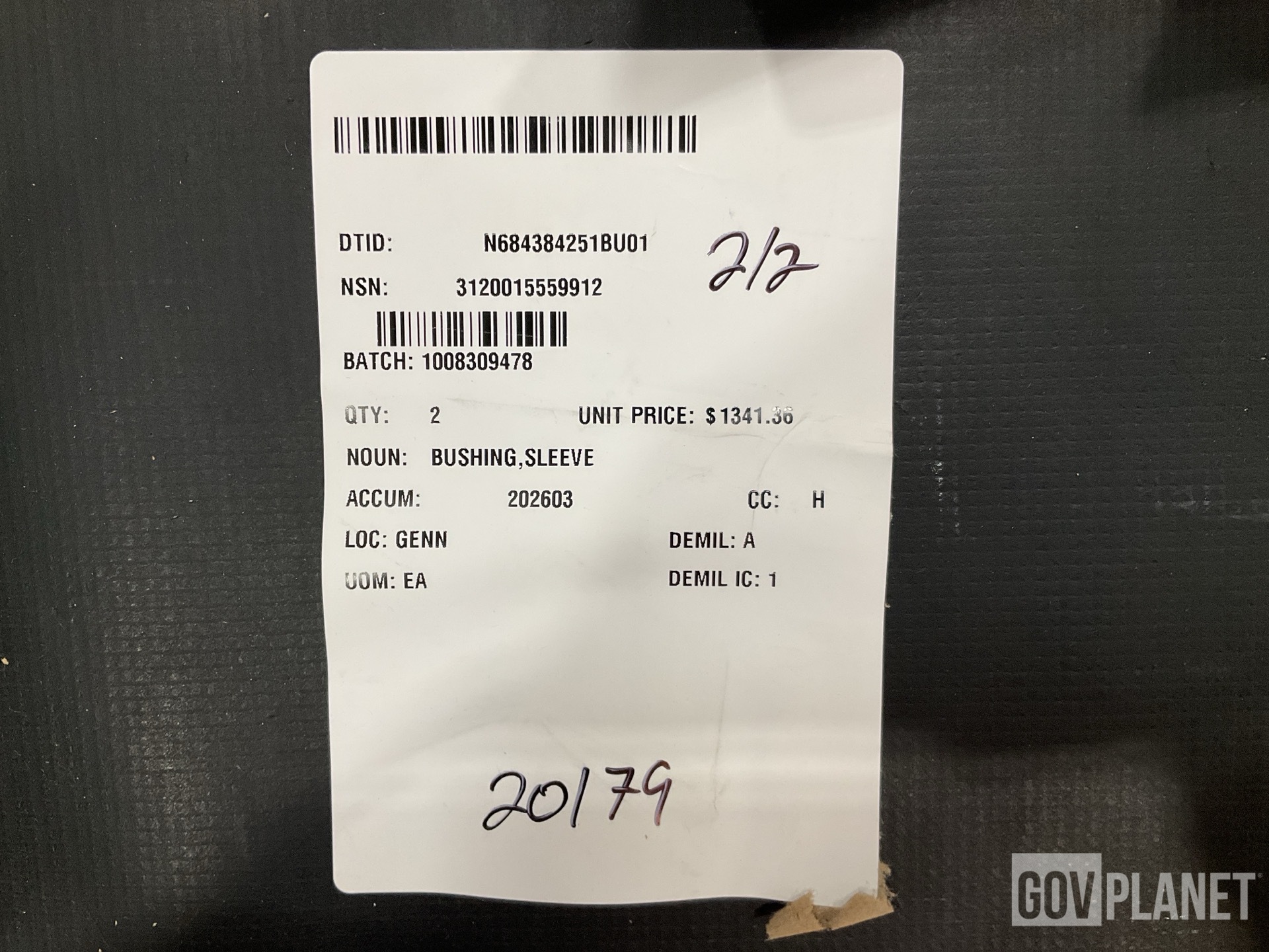 (2) Navsea 522-4675675 ITEM NO 13&24 Sleeve Bushings
